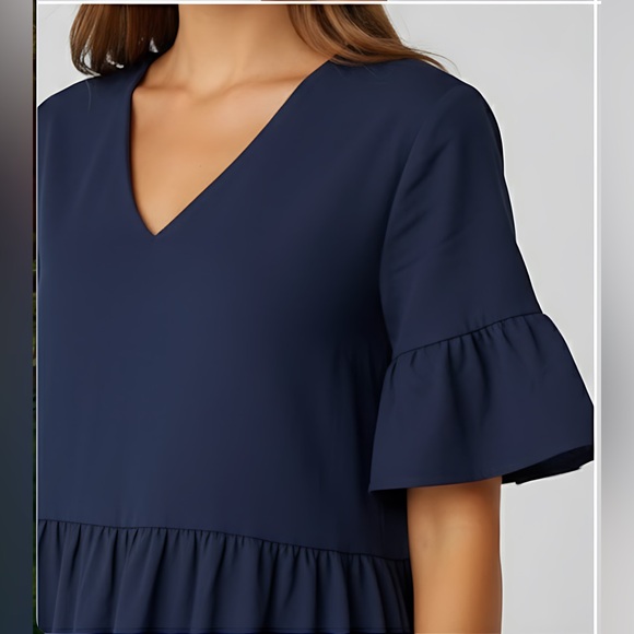 Flared Sleeve Swing Mini Dress - Picture 3 of 5